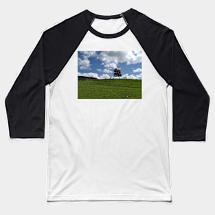 Grazing sheep in a field near Stirling, Scotland, UK Baseball T-Shirt